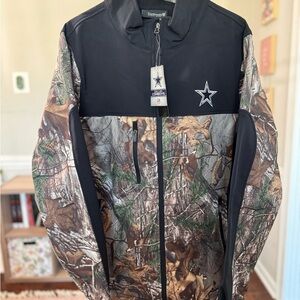 NWT Dallas Cowboys NFL Softshell Camo Jacket Official Team Apparel Size XL